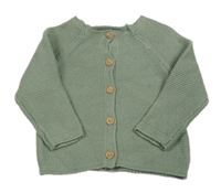 Khaki propínací svetr Ergee