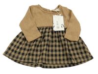 Nové - Hnědo-kostkované šaty Zara