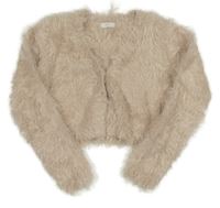 Pudrové chlupaté svetrové bolerko Next