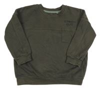 Tmavošedá mikina s kapsou a nápisem George