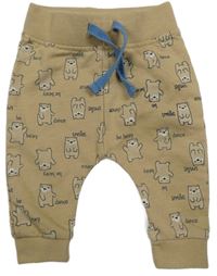 Hnědé tepláky s medvědy Ergee