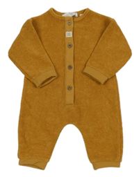 Hnědý froté overal s knoflíky Zara