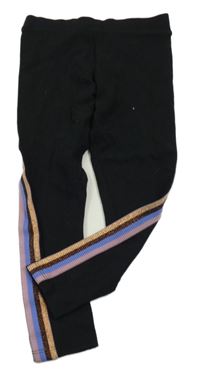 Černé legíny s pruhy Next