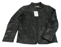 Nové - Černá koženková podšitá bunda