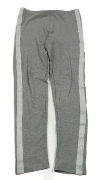 Šedé melírované legíny s třpytivým pruhem TCM