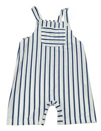 Bílo-modré pruhované laclové kraťasy