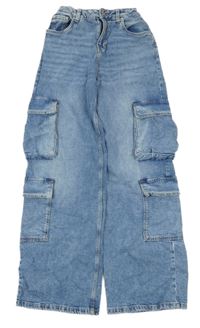 Modré wide leg rifle s kapsami C&A