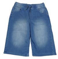 Modré teplákové riflové kraťasy Yigga