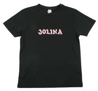 Černé sportovní tričko s nápisem AWDis