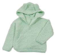 Zelenkavá huňatá mikina s kapucí Dunnes