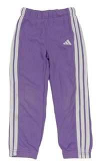 Fialové tepláky s logem Adidas