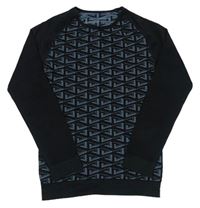 Černo-modré vzorované spodní funkční triko Crivit