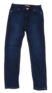 Tmavomodré slim fit rifle 