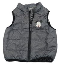 Šedá šusťáková zateplená vesta s Mickeym H&M