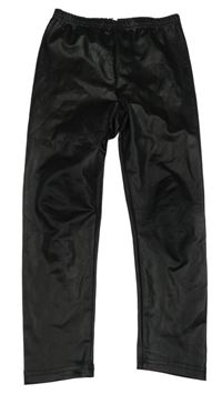 Černé lesklé legíny shein