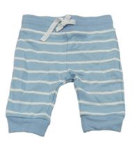 Modro-bílé pruhované tepláky 