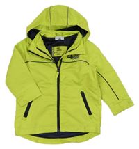 Neonově zelená šusťáková jarní bunda s kapucí Topolino