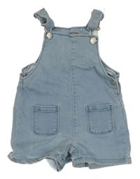 Světlemodré riflové laclové kraťasy s kapsami Primark