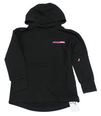 Nové - černá lehká sportovní mikina s kapucí 