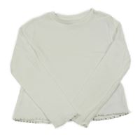 Bílé žebrované triko M&S