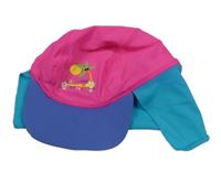 Růžovo-modrá UV kšiltovka s potiskem 