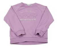 Lila mikina se srdíčky Name it