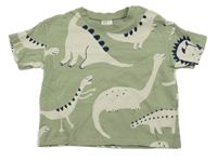 Zelené tričko s dinosaury H&M