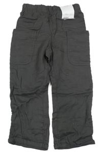 Nové - Tmavošedé mušelínové kalhoty George