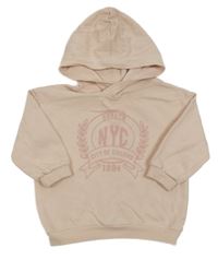 Světlerůžová mikina s nápisem a kapucí H&M