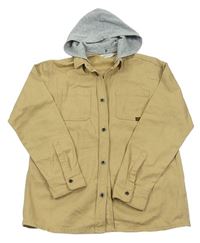 Písková riflová košile s kapucí H&M