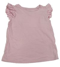 Světlerůžový top s volánky zn. Primark