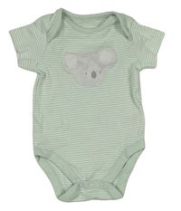 Mintovo-bílé pruhované body s koalou Mothercare