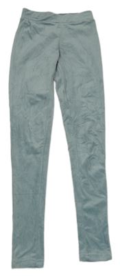 Světlemodré plyšové legíny 