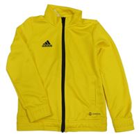 Žlutá propínací sportovní mikina s logem Adidas