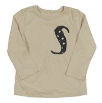 Béžové triko s písmenem George