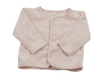 Světlerůžová propínací sametová mikina C&A