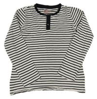 Černo-bílé pruhované triko Tchibo