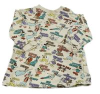 Béžové teplákové šaty s Disney postavami H&M