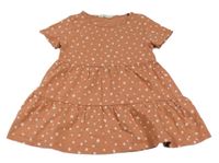 Broskvové puntíkaté šaty H&M