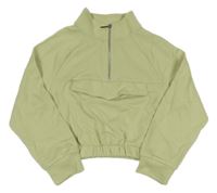 Světlezelená crop mikina Next