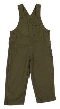 Khaki laclové plátěné kalhoty Primark