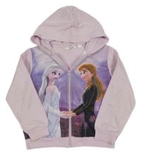 Lila propínací mikina s Annou a Elsou a kapucí H&M