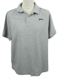Pánské šedé polo tričko Slazenger 