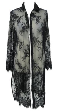 Dámská černá krajková halenková tunika Papaya 