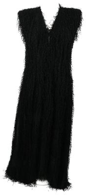 Dámské černé společenské midi šaty s třásněmi H&M