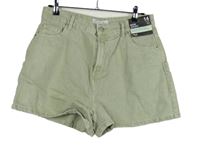 Nové - Dámské světlezelené mom riflové kraťasy Primark 