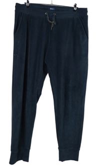 Dámské tmavomodré sametové tepláky Seasons