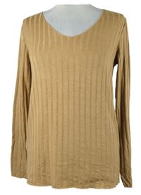 Dámské béžové žebrované úpletové triko Goose Island 