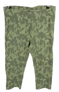 Dámské khaki vzorované capri legíny C&A