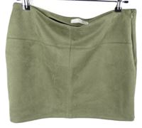Dámská khaki semišová sukně Primark 